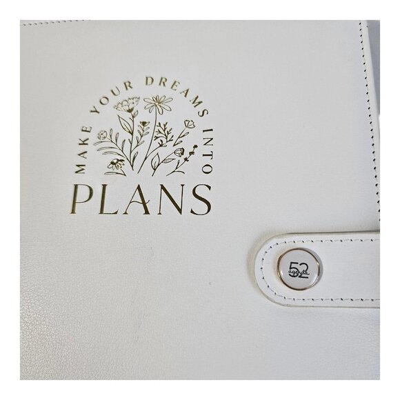 Agenda 52 The Paper Studio Binder 6 Ring Card Holders White DREAMS INTO PLANS - Picture 4 of 12